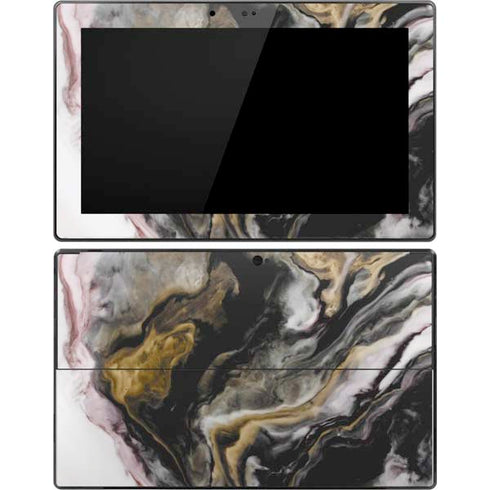 Gold Blush Marble Ink Surface Pro Tablet Skin